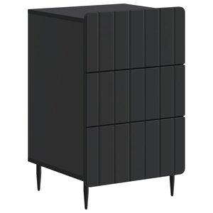 vidaXL Cabinet de chevet Noir 43 x 41 x 68 cm Bois d'ingénierie