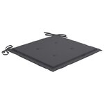 vidaXL Chaises de jardin et coussins lot de 8 Bois acacia solide Gris