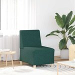 vidaXL Canapé modulaire sans accoudoirs Vert foncé 55 cm Tissu