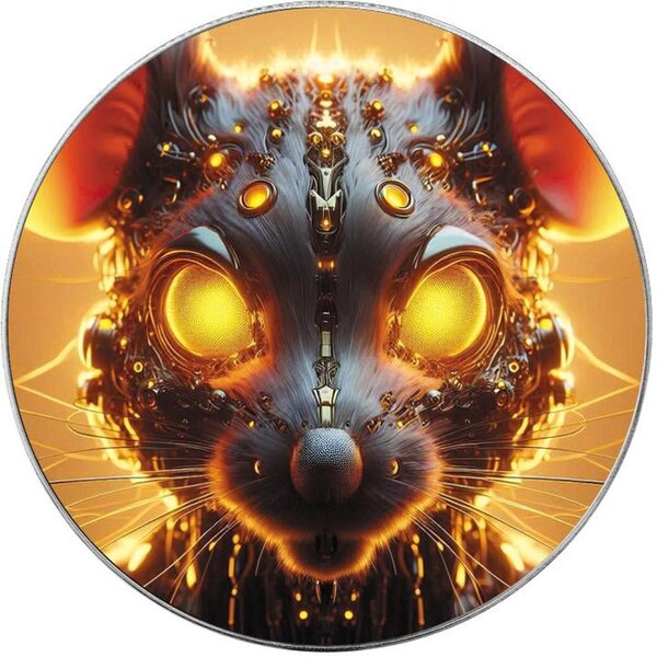 Pièce de monnaie en Argent 1 Dollar g 31.1 (1 oz) Millésime 2025 Cyber Preys MOUSE