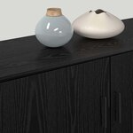 vidaXL Ensemble de meuble TV mural 3 Pièces Chêne noir 100 x 34 5 x 40 cm