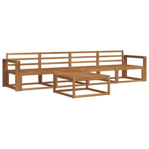 vidaXL Ensemble de canapés d'extérieur 5 Pièces Naturel