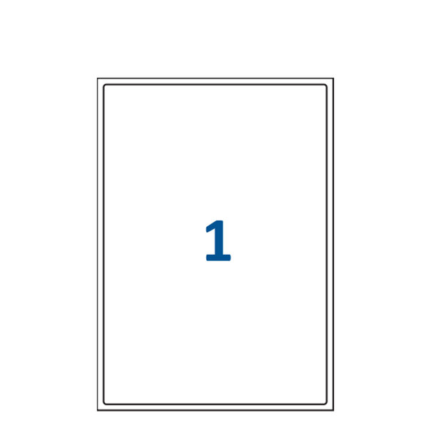 Lot de 500 Planches étiquettes autocollantes blanches sur feuille A4 : 199 6 x 289 1 mm (1 étiquette par feuille  spéciales bons de transport)