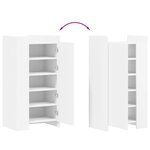 vidaXL Armoire à chaussures blanc 52x37 5x100 cm bois d'ingénierie