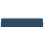 vidaXL Cadre de lit avec matelas Bleu 90 x 200 cm tissu
