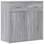 vidaXL Buffet sonoma gris 79x38x80 cm bois d'ingénierie