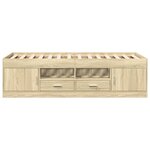 vidaXL Lit de jour avec tiroirs sans matelas chêne sonoma 90x200 cm