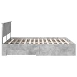vidaXL Cadre de lit Gris béton 160 x 200 cm Bois d'ingénierie