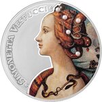 Pièce de monnaie en Argent 500 Francs g 15.57 (1/2 oz) Millésime 2025 Timeless Beauty SIMONETTA VESPUCCI