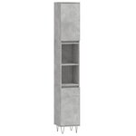 vidaXL Ensemble de meubles de salle de bain 3 Pièces gris béton