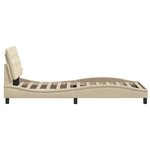 vidaXL Cadre de lit sans matelas crème 90x200 cm tissu