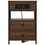 vidaXL Cabinet de chevet 2 Pièces Chêne marron 40 x 31 x 60 cm