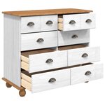 vidaXL Commode ASKIM Blanc 91 x 40 x 79 cm Bois de pin massif