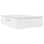 vidaXL Lit avec rangement et matelas Blanc 140 x 200 cm Simili cuir