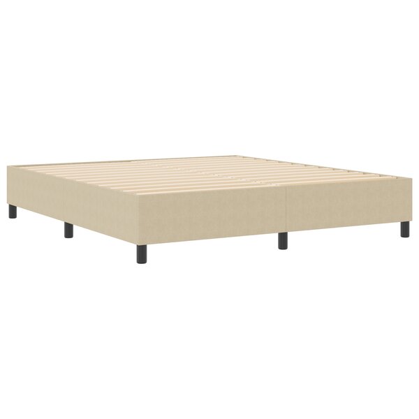 VidaXL Lit Box Spring Vert Clair Grey Super King Tissu en Velours Côtelé
