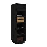 vidaXL Armoire à chaussures noir 30x34x105 cm bois de pin massif
