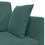 vidaXL Canapé-lit au sol Vert foncé 213 x 70 x 77 cm Velours