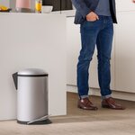 Hailo poubelle à pédale harmony m 12 l acier inoxydable