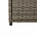 vidaXL Armoire de rangement de jardin gris 55x55x111 cm résine tressée