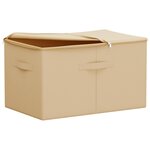 vidaXL Boîte de rangement 2 Pièces Crème 55 x 35 x 32 cm Tissu intissé