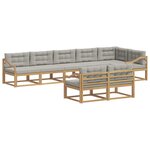 vidaXL Ensemble de canapés d'extérieur 6 Pièces Blanc et gris clair