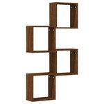 vidaXL Étagères murales sous forme cube 4 Pièces chêne marron 30x15x30cm