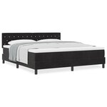 Lit Box Spring vidaXL avec Matelas Noir Super King Velours