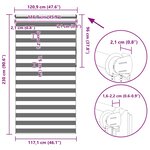 Store enrouleur tamisant 120 x 230 cm noir