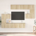 vidaXL Ensemble de meubles TV 8 Pièces Chêne sonoma Bois d'ingénierie