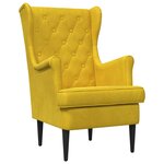 vidaXL Fauteuil Jaune Velours