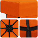 vidaXL Pavillon 3 x 3 m Orange Polyester et Acier 190 gsm