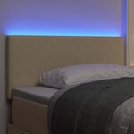 vidaXL Tête de lit LED avec des lumières à LED Vert gris 90 cm tissu