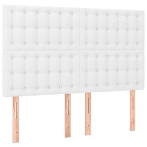 vidaXL Têtes de lit 4 Pièces Blanc 72x5x78/88 cm Similicuir