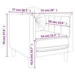 vidaXL Fauteuil avec coussin bleu velours