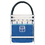vidaXL Lit mezzanine enfants avec tunnel sans matelas bleu 90x200 cm