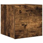 vidaXL Meuble TV mural Chêne fumé 30 5x30x30 cm