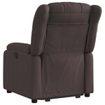 vidaXL Fauteuil inclinable marron foncé tissu