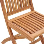 vidaXL Chaises pliantes (lot de 2) avec coussins verts  en bois de teck massif