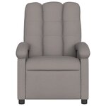 vidaXL Fauteuil de massage inclinable électrique Taupe Tissu