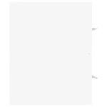 vidaXL Armoire d'évier avec lavabo intégré Blanc Aggloméré