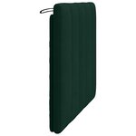 vidaXL Coussin de tête de lit Hanko vert foncé 100 cm velours