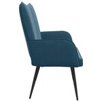 vidaXL Sofa 2 places Bleu 115 x 61 x 87 cm Velours