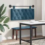 vidaXL Tête de lit suspendue Bleu Velours