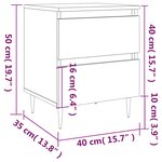 vidaXL Table de chevet Blanc brillant 40x35x50 cm Bois d’ingénierie