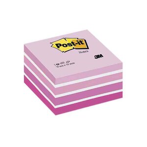 Bloc cube 450 F rose pastel 76 x 76 mm POST-IT