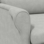 vidaXL fauteuil Gris clair 76 x 94 x 102 cm Microfibre