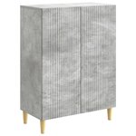 vidaXL Buffet Gris béton 66 x 34 5 x 90 cm Bois d'ingénierie