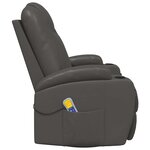 vidaXL Fauteuil à bascule de massage Anthracite Similicuir