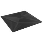 vidaXL Panneaux muraux 12 Pièces noir 50x50 cm XPS 3 m² étoile