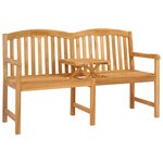vidaXL Banc en Bois Sculpté en Rose 150 5 x 60 x 95 cm Naturel